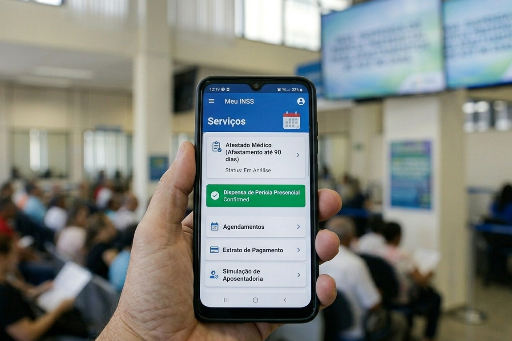 INSS dispensa perícia presencial para afastamentos de até 90 dias